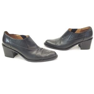 Valentina Rangoni black heeled slip on ankle boots